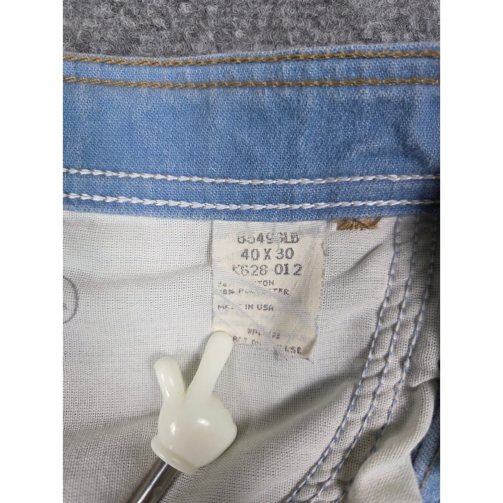 Vintage Wrangler Denim Jeans Mens 40x30 Blue Light Wash Made in USA 80495LB - Picture 7 of 11